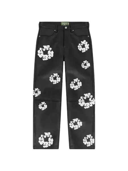 Pantaloni Denim Tears cu model floral negru