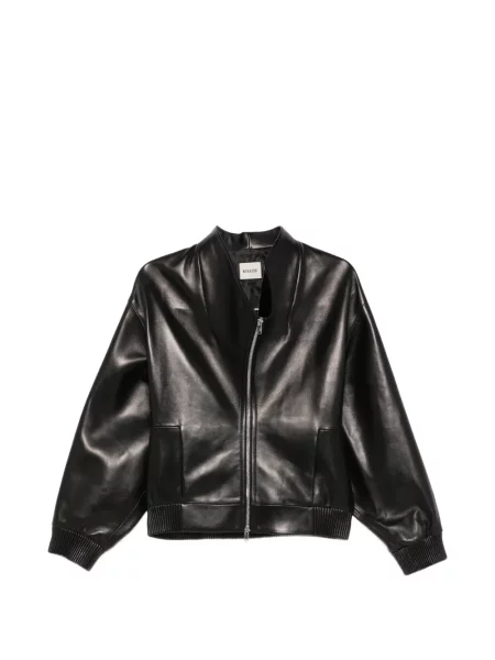 Geanta de piele Khaite negru