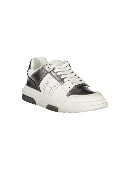Lniane wielobarwność trampki Tommy Hilfiger białe
