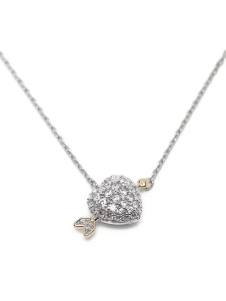 Висулка Swarovski със сърца сребристо