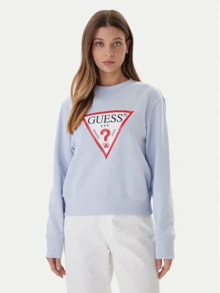 Guess Bluză celest albastru