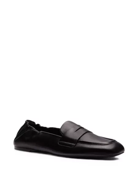 Pantofi loafer Stuart Weitzman cu volane negru