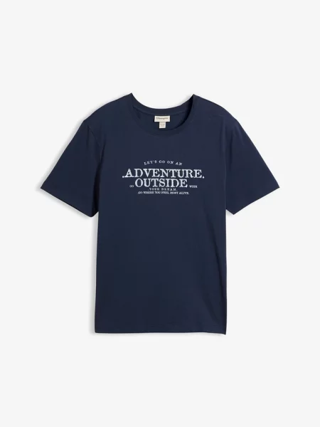 T-shirt z czystej bawełny niebieska