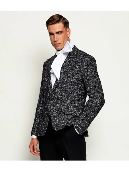 Karl Lagerfeld Sacou cu adaos de lână negru