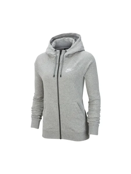 Fleecová fleecová mikina Nike sivá