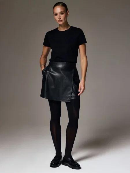 Спідниця міні DIVERSE Blissy поліуретан/поліестер чорний