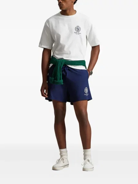 Prugasta lanena šilterica Polo Ralph Lauren bijela
