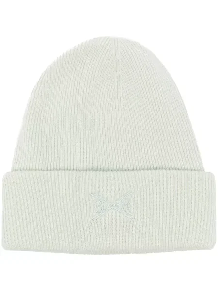 Căciulă Barrie cu broderie tricotate verde