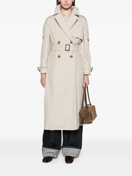 Μακρύς καμπαρντίνα Max Mara διπλόκουμπα μπεζ