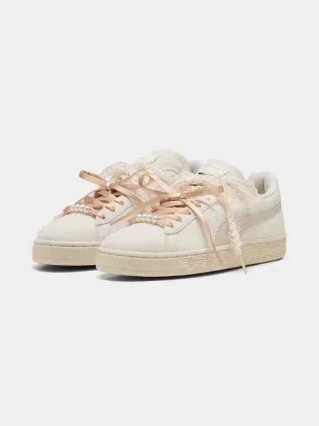 Замшевые кеды Puma белые