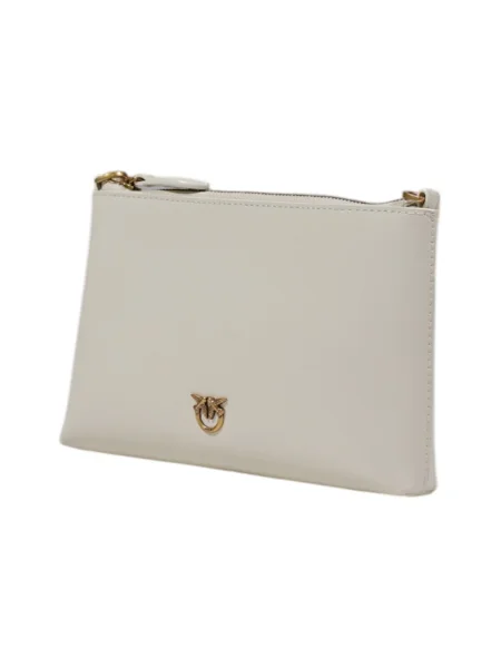 Geanta de piele Pinko din piele fără toc mini alb