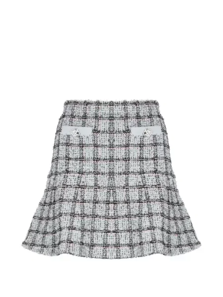 Mała mały spódnica mini Self-portrait w kratkę niebieska