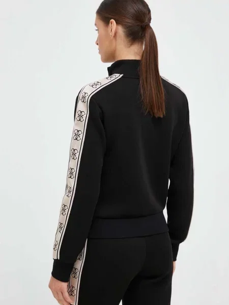 Bluza rozpinana o kroju regular fit ze stójką model ‘Britney’ Guess czarna