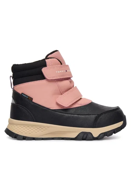 Škornji za sneg Tommy Hilfiger Velcro Bootie S črna