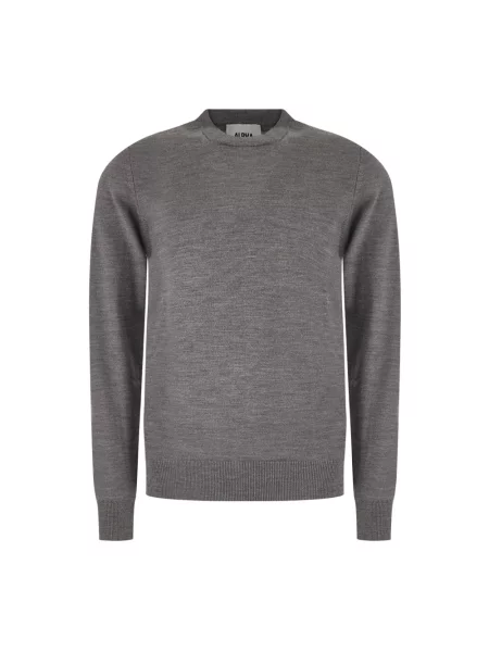 Sweter Alpha Studio wełniany szary