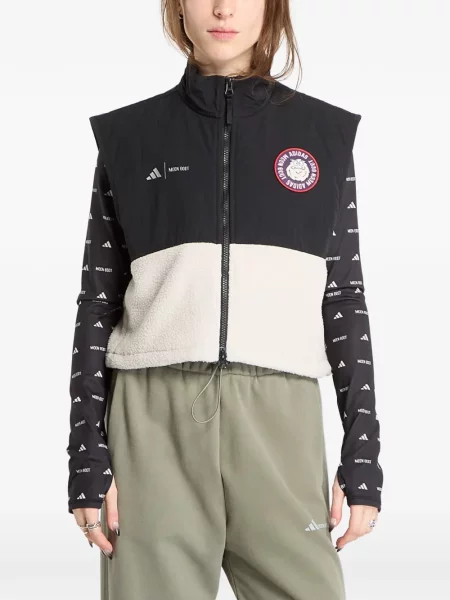 Prugaste kratke hlače Adidas s autogramom crvena