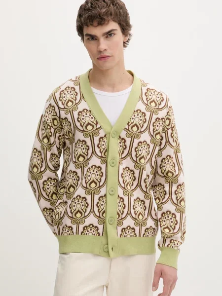Drôle de Monsieur kardigan Cardigan Tapisserie Florale zielony