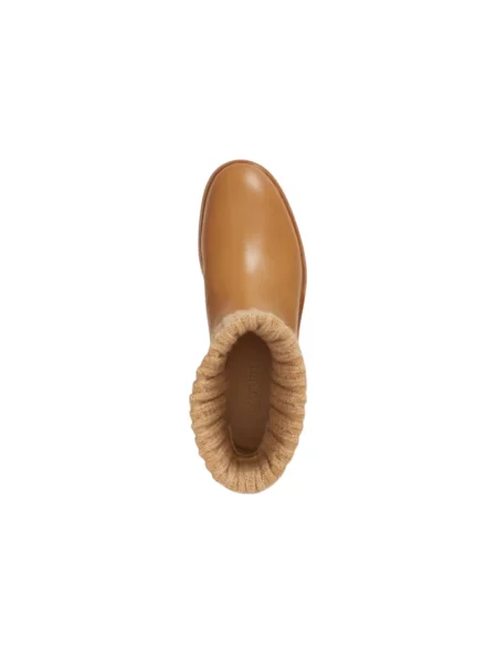 Botki Ralph Lauren skórzane brązowe