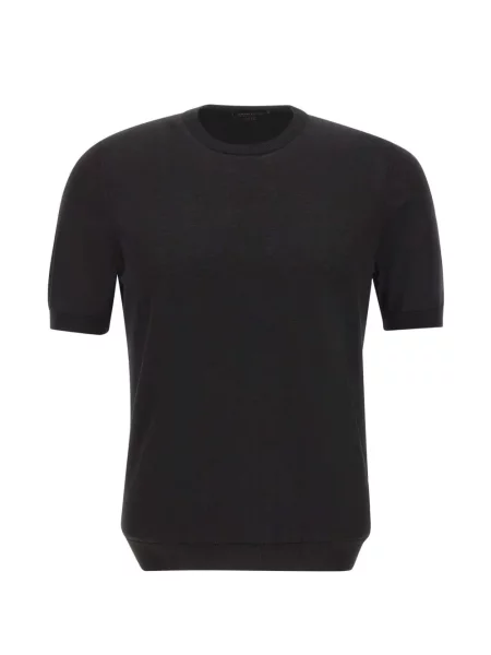 Scurt tricou Gran Sasso cu decolteu rotund negru