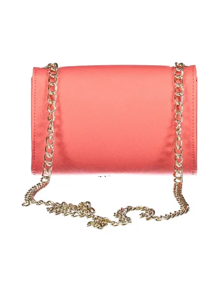 Lniana torebka na łańcuszku Valentino różowa