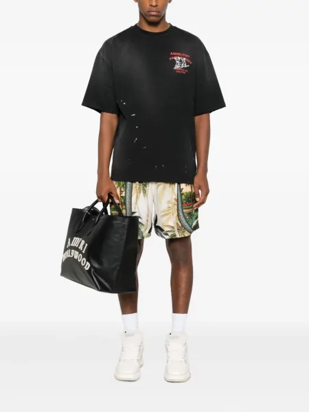 Tricou Amiri cu imagine negru