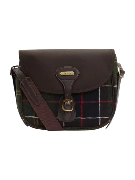Barbour torebka z dodatkiem wełny brązowa