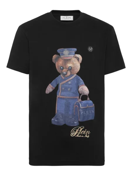 Tricou Philipp Plein cu imagine teddy negru