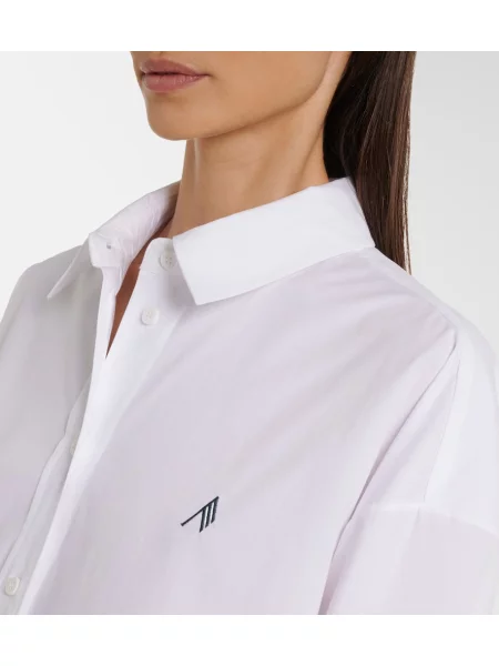 Cămașă The Attico asimetrică din poplin alb