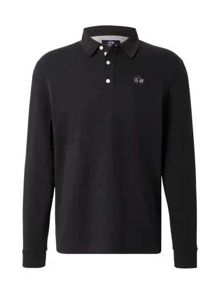 La Martina Tricou negru alb