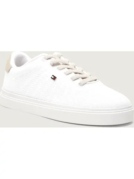 Sneakers Tommy Hilfiger Knit Cupsole alb