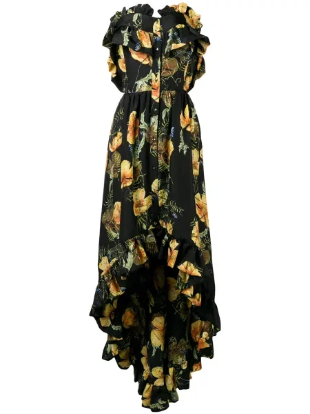Rochie de seară Philipp Plein cu model floral de costum negru
