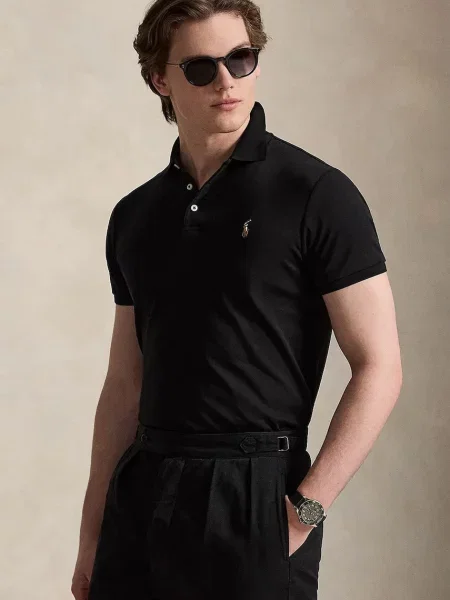 Polo Ralph Lauren Tričko hnedá / olivová čierna