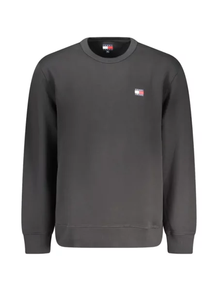 Pulover Tommy Hilfiger cu decolteu rotund cu autograf negru
