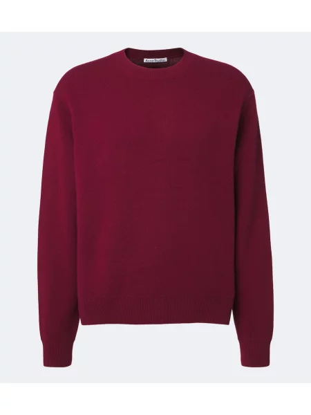 Pulover Acne Studios din cașmir roșu