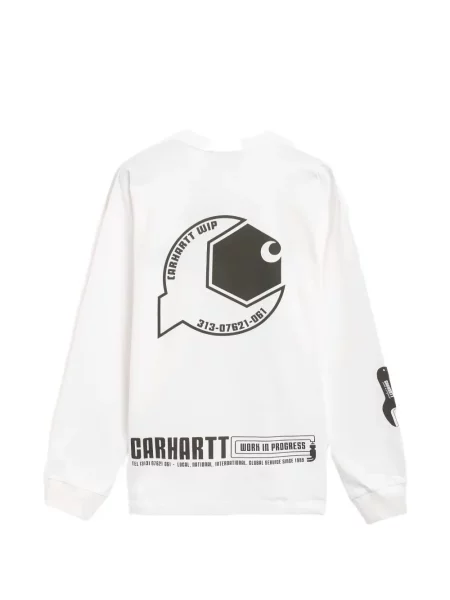 Lung tricou Carhartt Wip cu imagine alb