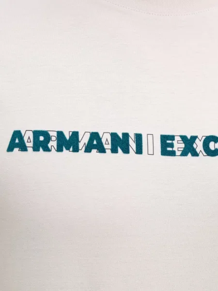 Футболка Armani Exchange с принтом бежевая