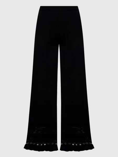 Штани з рюшами Twinset чорні