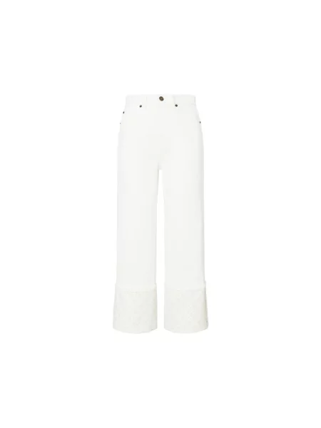 Jeansy Tory Burch białe