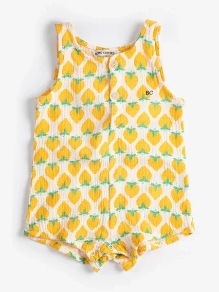 Bobo Choses kombinezon za bebe Strawberry žuta