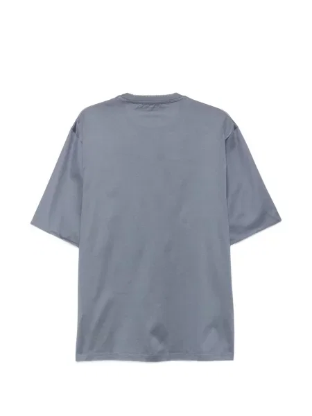 Къс тениска Low Brand с кръгло деколте синьо