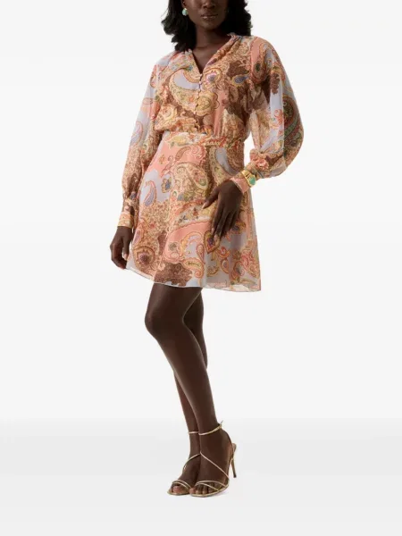 Rochie Guess cu imagine cu model paisley roz