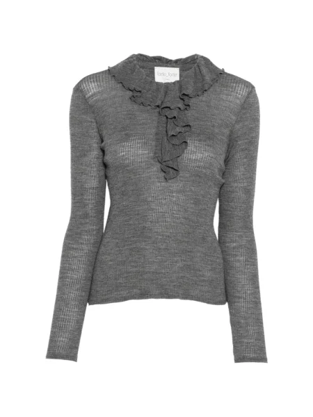 Tricou Forte_forte cu volane gri