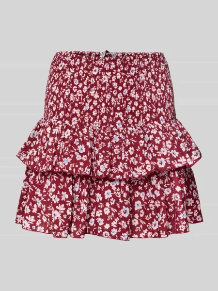 Rozkloszowana spódnica mini z falbanami model ZOEY' Only