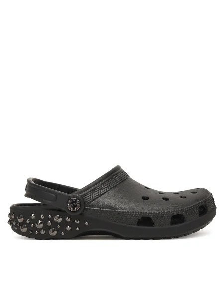 Papuci Crocs cu tepi clasici negru