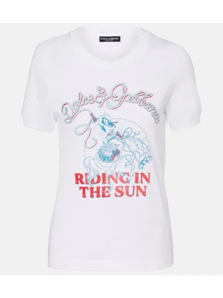 Tricou Dolce&gabbana cu imagine din jerseu alb