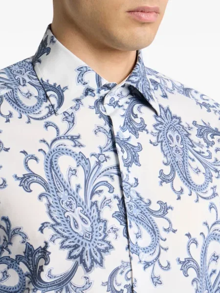 Cămașă Etro cu model paisley alb