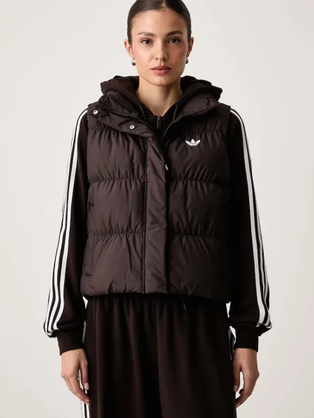 Adidas Originals vestă pentru femei Regular Padded maro