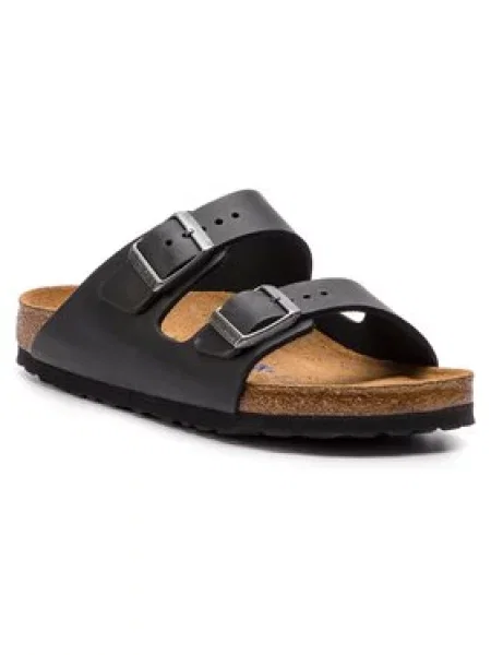 BIRKENSTOCK Arizona LEOI Úzké černé žabky hnědé