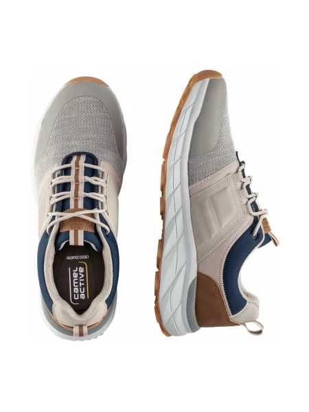 Sneakersy Camel Active sznurowane szare
