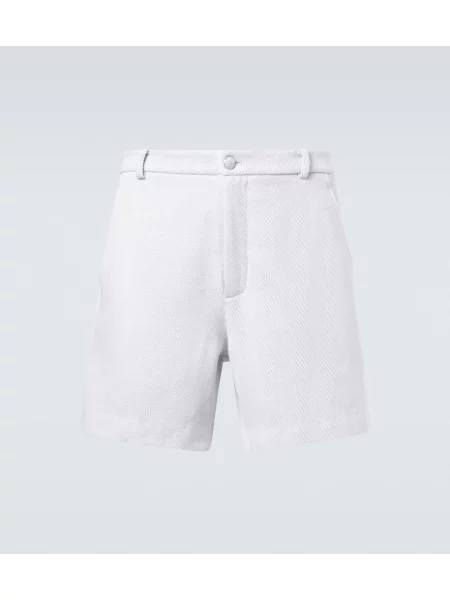 Kašmírové džínové šortky God's True Cashmere bílé